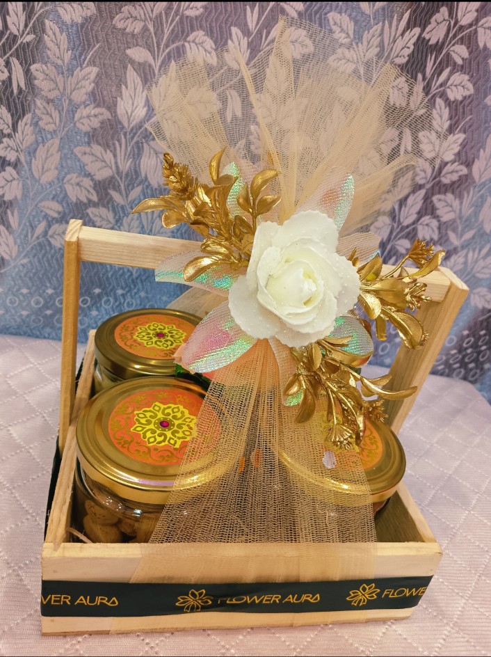 Golden Bloom Dry Fruit Hamper - Alternate View